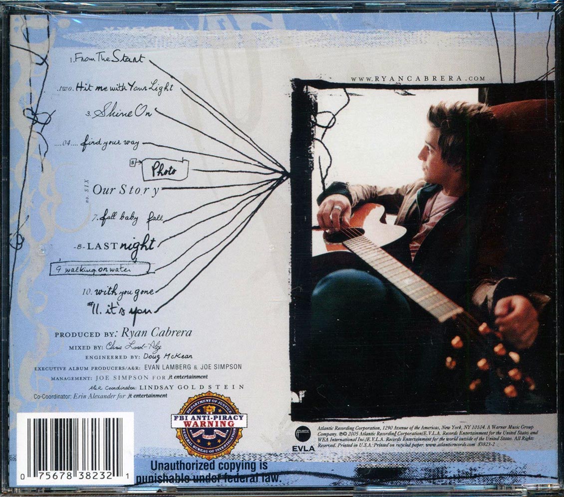 Ryan Cabrera - You Stand Watching Music CD