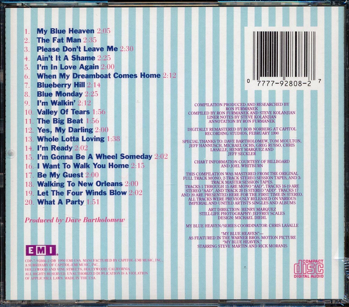 Fats Domino - My Blue Heaven: The Best Of Fats Domino Volume 1 Music CD