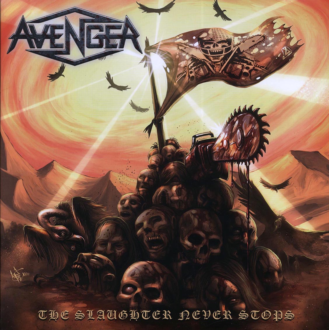 Avenger - The Slaughter Never Stops (ltd. ed.) (red vinyl) Vinyl Record