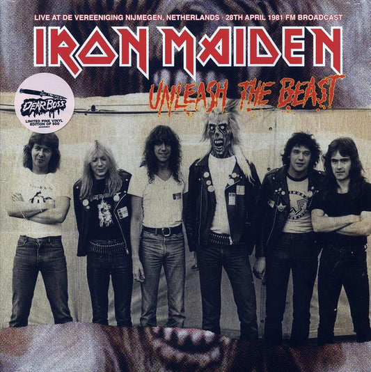 Iron Maiden Unleash The Beast: Live At De Vereeniging Nijmegen, Netherlands 28th April 1981 FM Broadcast ltd. 500 copies made pink Vinyl Record
