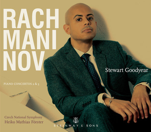 the album cover for Rachmaninov / Goodyear / Czech National Symphony - Piano Concertos Nos. 2 & 3