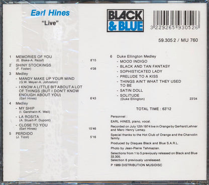 Earl Hines  - Live Music CD
