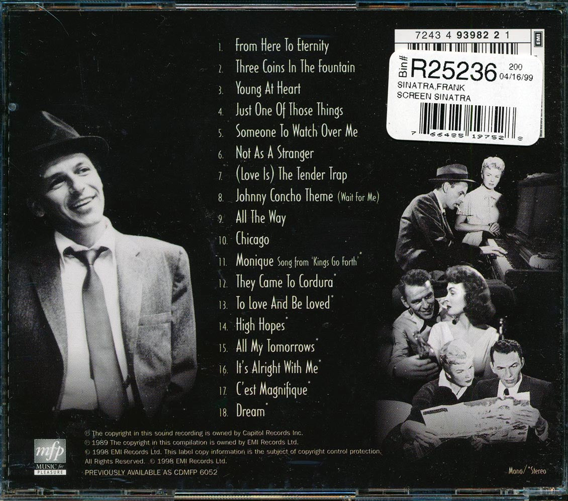 Frank Sinatra - Screen Sinatra Music CD