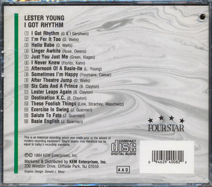 Lester Young - I Got Rhythm Music CD