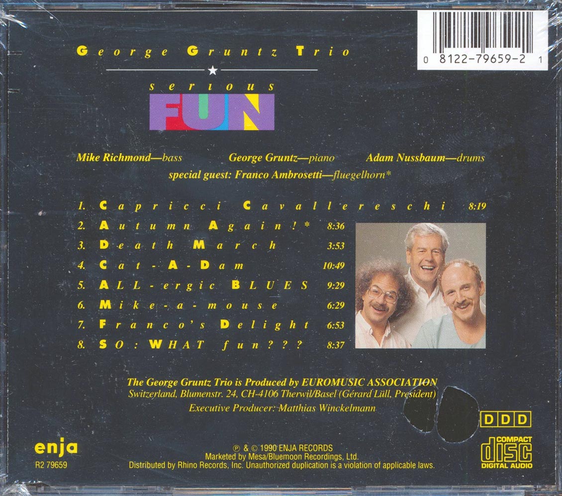 George Gruntz Trio  - Serious Fun Music CD
