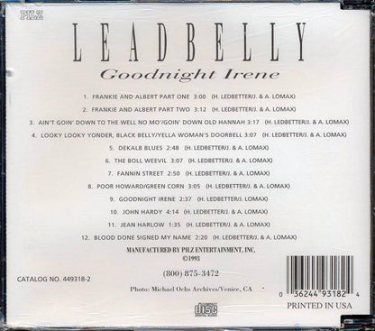Leadbelly - Goodnight Irene Music CD