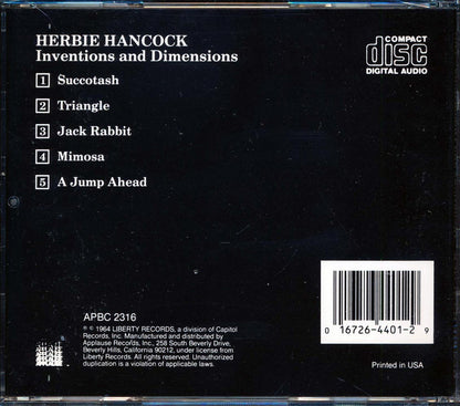 Herbie Hancock - Inventions And Dimensions Music CD