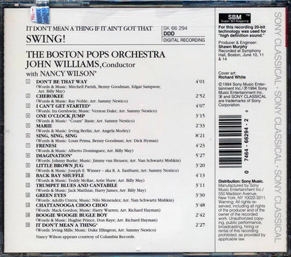 John Williams, The Boston Pops Orchestra, Nancy Willson, Etc. - It Dont Mean A Thing If It Aint Got That Swing Music CD