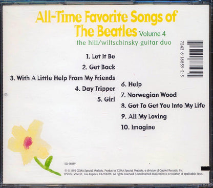 The Hill Wiltschinsky Guitar Duo  - All Time Favorite Songs Of The Beatles Volume Four  (marked/ltd stock) Music CD