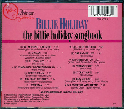 Billie Holiday - The Billie Holiday Songbook Music CD