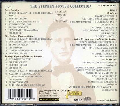 Bing Crosby, The Robert Farnon Octet, Sammy K And His Orchestra, Al Jolson, Etc. - The Stephen Foster Collection Music CD