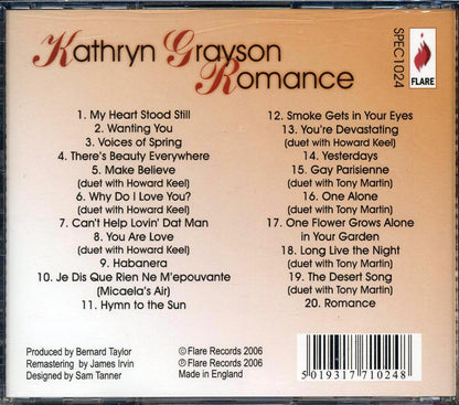Kathryn Grayson - Romance Music CD