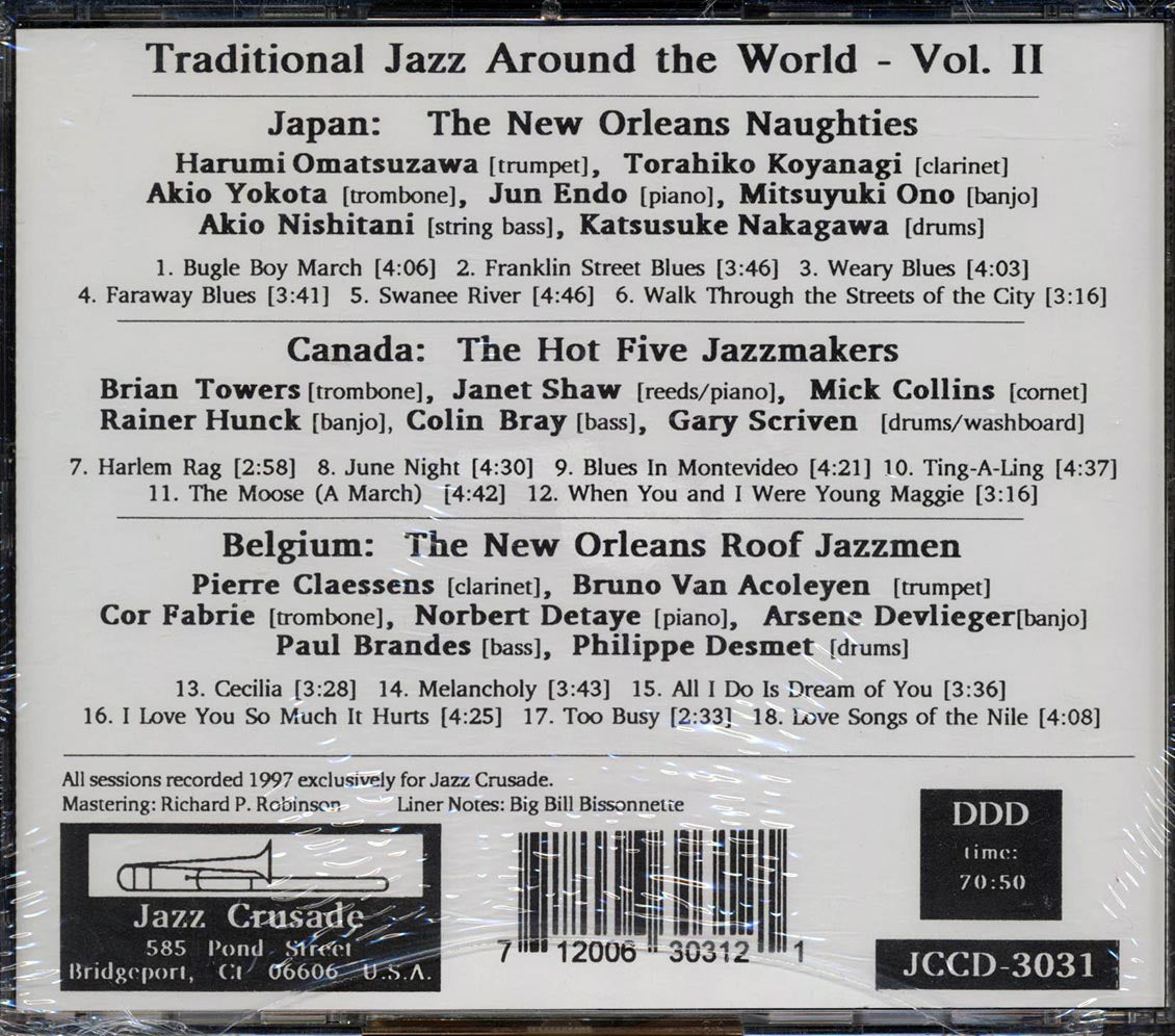 The New Orleans Naughties, The Hot Five Jazzmakers, The New Orleans Roof Jazzmen - Traditional Jazz Around The World Volume 2 Music CD