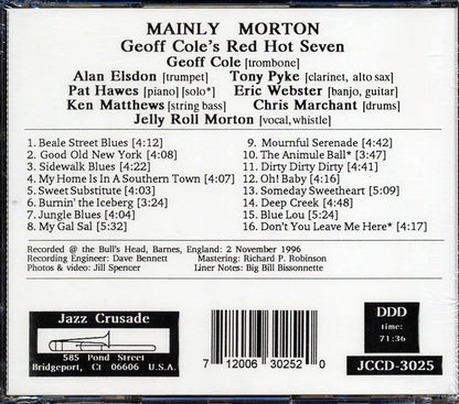 Geoff Cole's Red Hot Seven - Mainly Morton Music CD