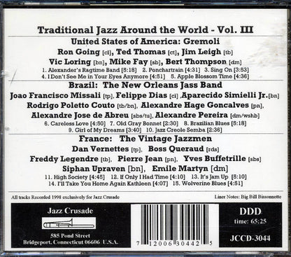 Gremoli, The New Orleans Jass Band, The Vintage Jazzmen - Traditional Jazz Around The World Volume 3 Music CD