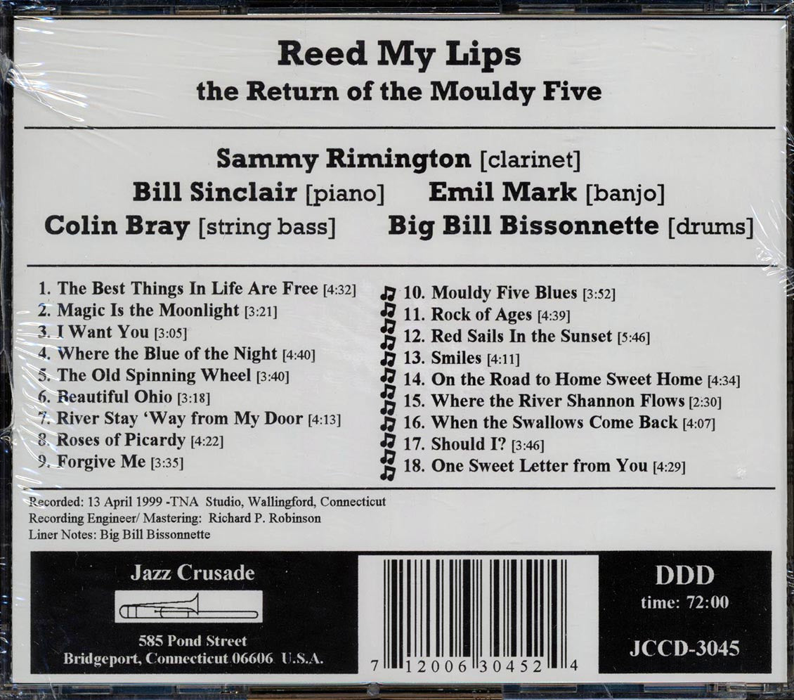 Sammy Rimington, The Mouldy Five - Reed My Lips Music CD