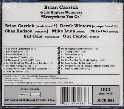 Brian Carrick & His Algiers Stompers - Everywhere You Go Music CD