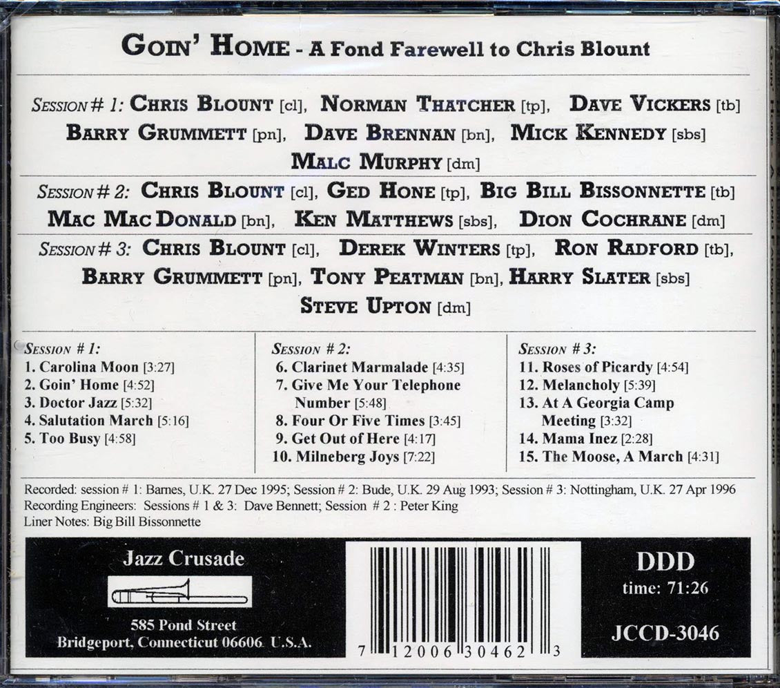 Chris Blount - A Fond Farewell To Chris Blount Music CD