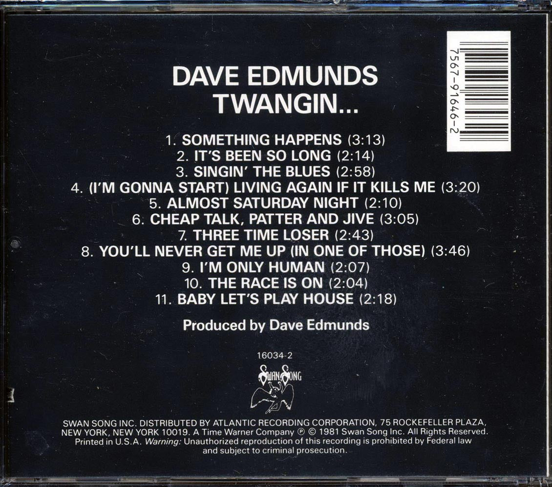 Dave Edmunds - Twangin (marked/ltd stock) Music CD