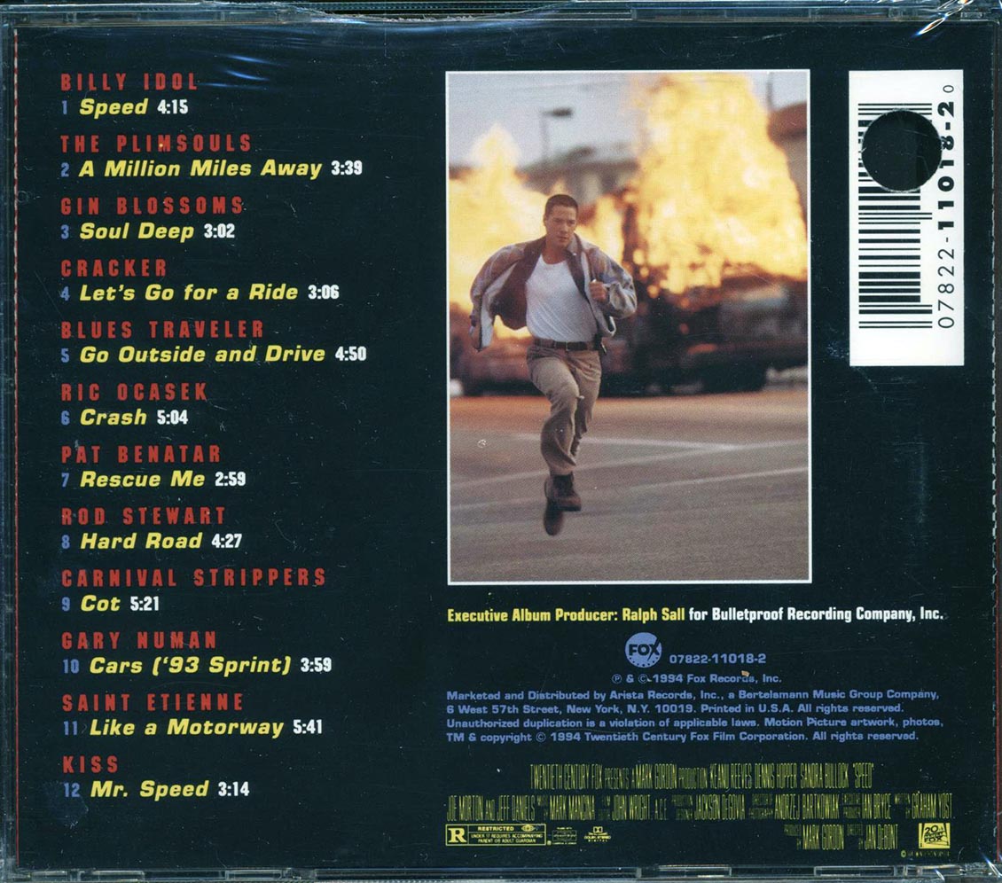 Billy Idol, The Plimsouls, Pat Benatar, Etc. - Speed: Songs From And Inspired By The Motion Picture (marked/ltd stock) Music CD