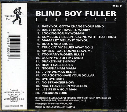 Blind Boy Fuller - 1935-1940 Music CD