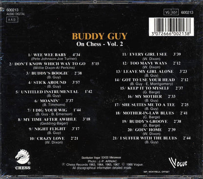Buddy Guy - On Chess Volume 2 Music CD