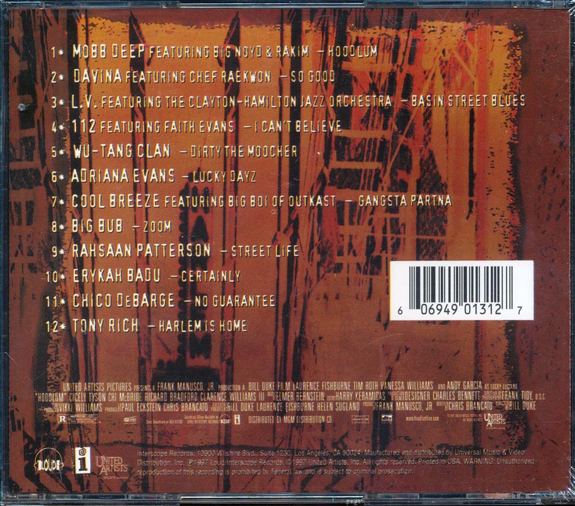 Mobb Deep, Davina, LV, Etc. - Hoodlum Music Inspired By The Motion Picture Music CD