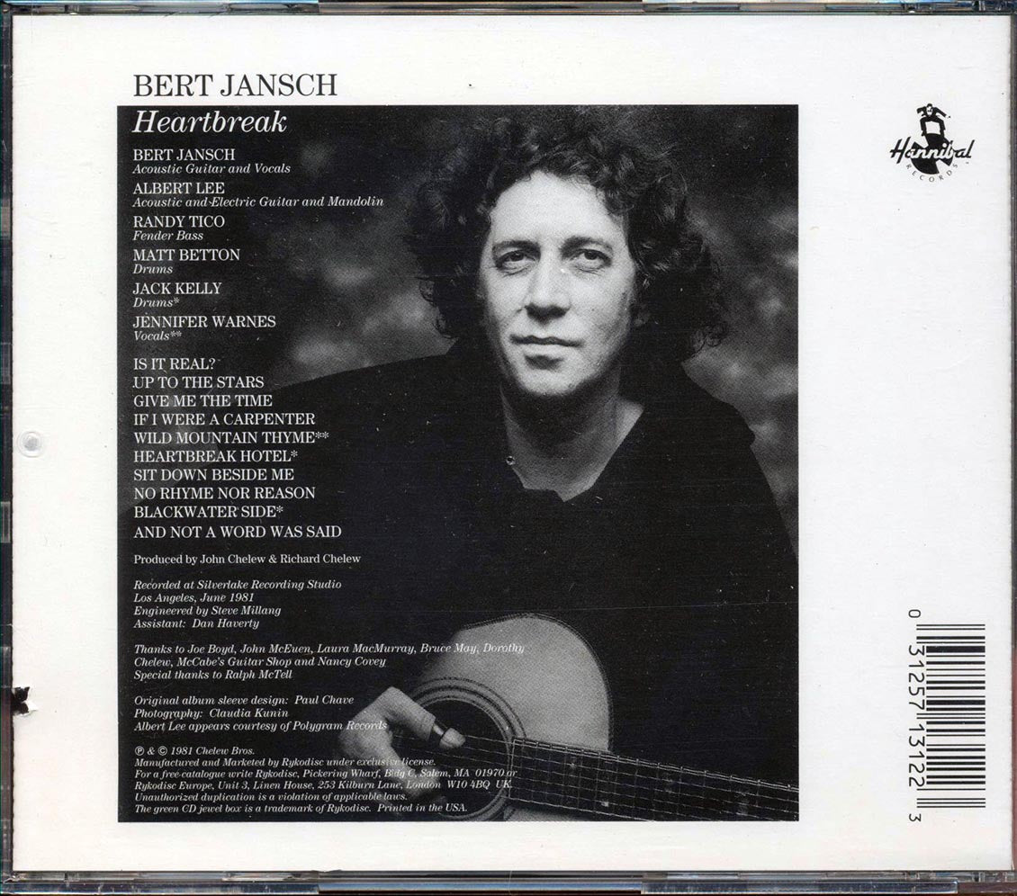 Bert Jansch - Heartbreak  (marked/ltd stock) Music CD