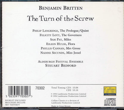 Benjamin Britten, Felicity Lott, Philip Langridge, Etc. - The Turn Of The Screw  (2xCD) Music CD