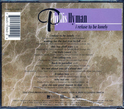 Phyllis Hyman  - I Refuse To Be Lonely Music CD