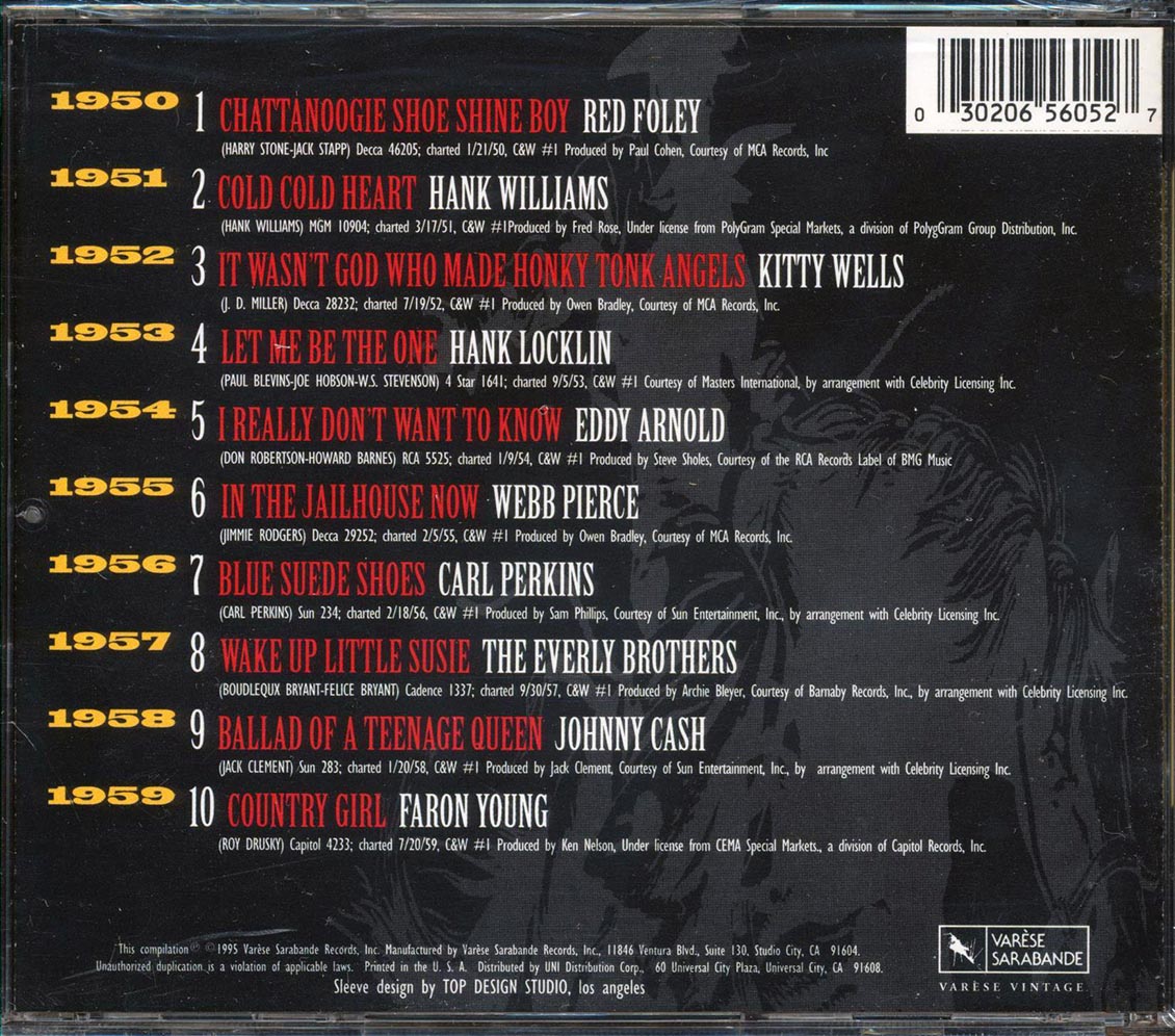 The Everly Brothers, Johnny Cash, Red Foley, Etc. - Through The Years: Country Hits Of The 50s Volume One Music CD