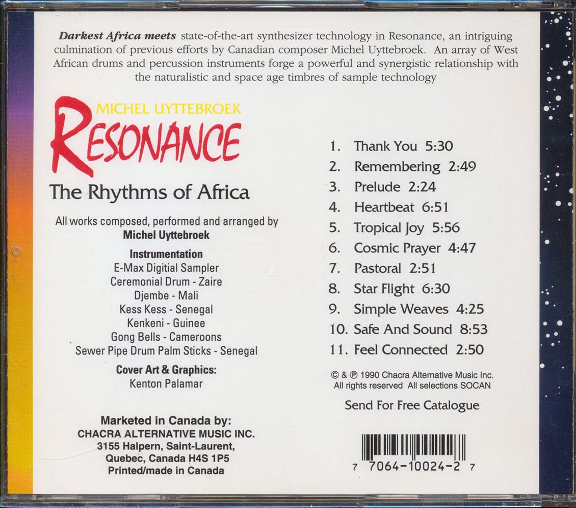 Michel Uyttebroek  - Resonance The Rhythms Of Africa Music CD