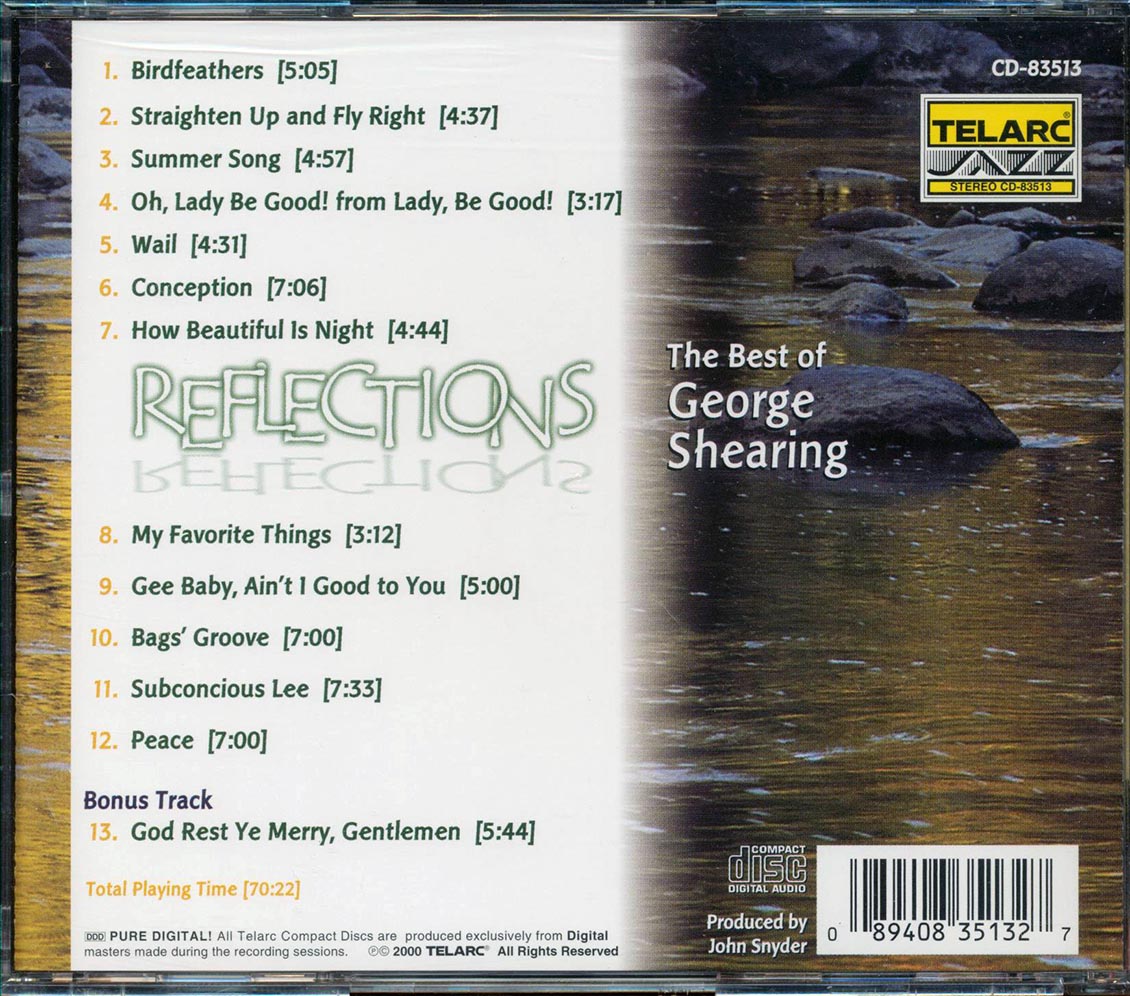 George Shearing - Reflections The Best Of George Shearing Music CD