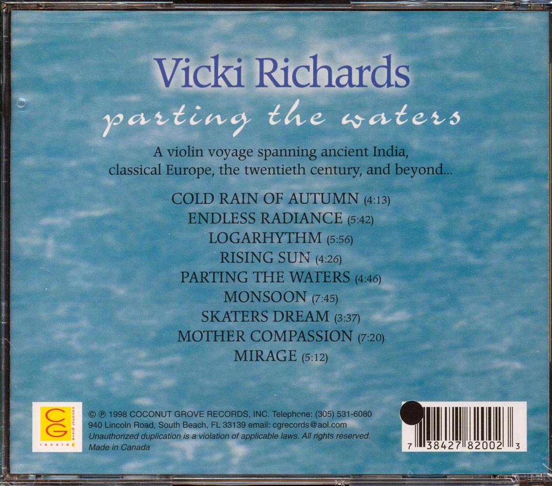 Vicki Richards  - Parting The Waters (marked/ltd stock) Music CD