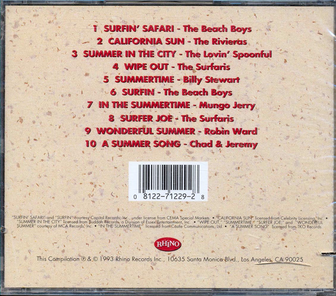 The Beach Boys, Billy Stewart, The Rivieras, Etc. - Summer Hits  (marked/ltd stock) Music CD
