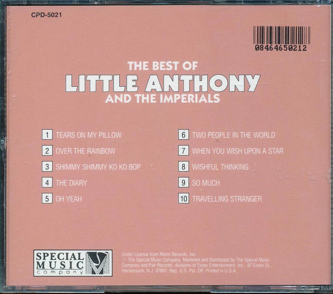 Little Anthony & The Imperials - Tears On My Pillow Music CD
