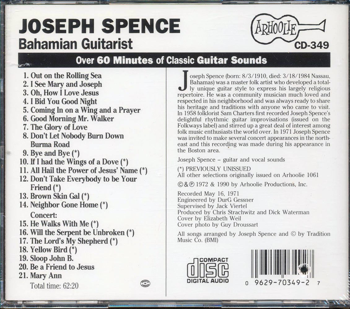 Joseph Spence - Bahamian Guitarist: Good Morning Mr. Walker (marked/ltd stock) Music CD