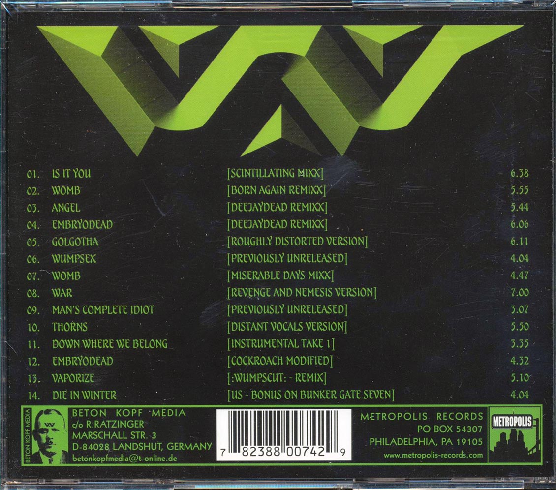 Wumpscut - Born Again Music CD