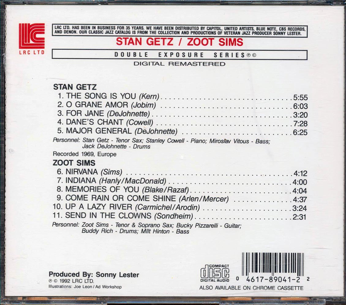 Stan Getz, Zoot Sims - Double Exposure Music CD