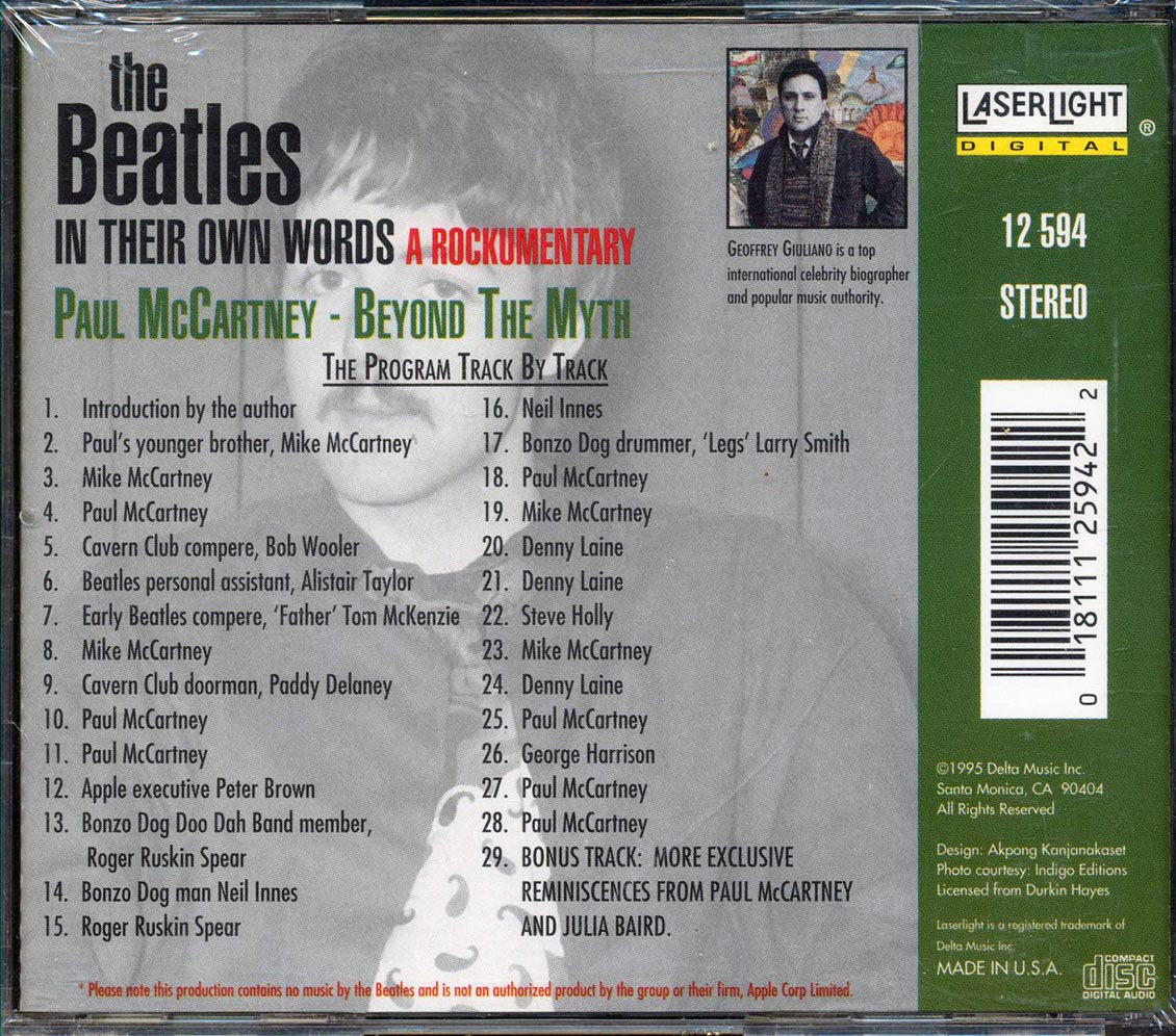 Geoffrey Giuliano, Mike McCartney, Paul McCartney, Etc. - The Beatles In Their Own Words: A Rockumentary: Paul McCartney Beyond The Myth Music CD