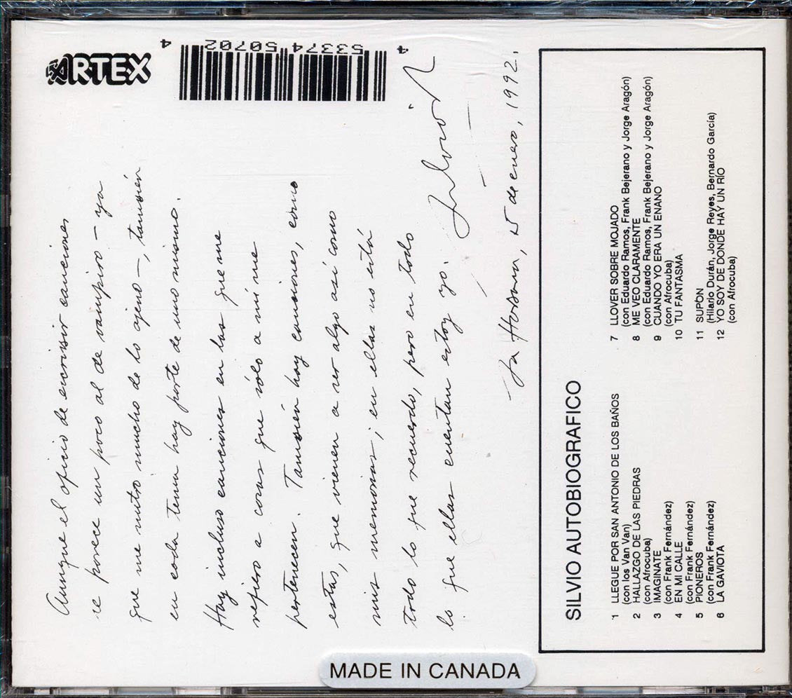 Silvio Rodriguez - Auto Biografico Music CD
