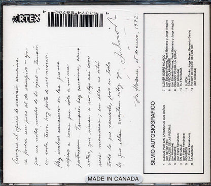Silvio Rodriguez - Auto Biografico Music CD