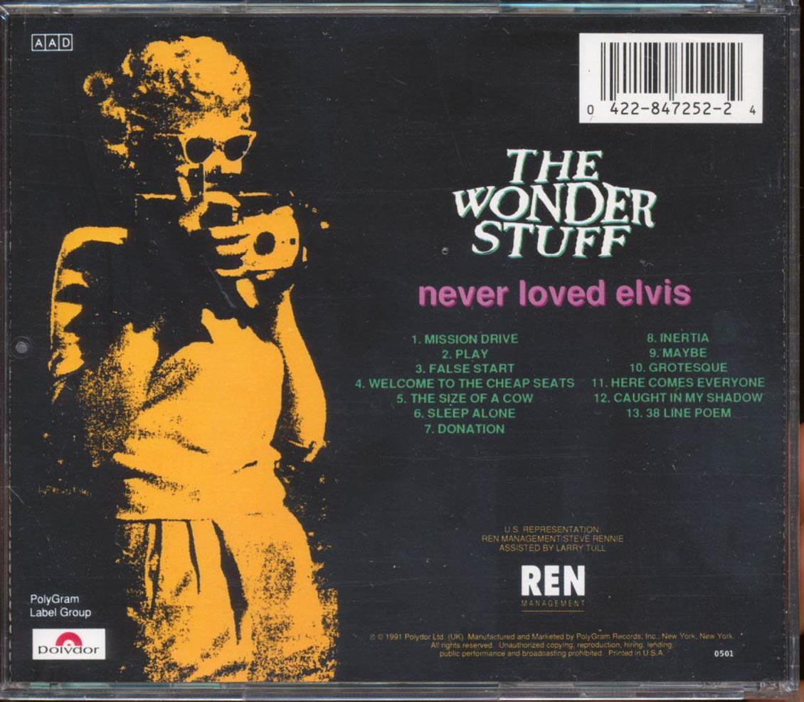 The Wonder Stuff  - Never Loved Elvis Music CD