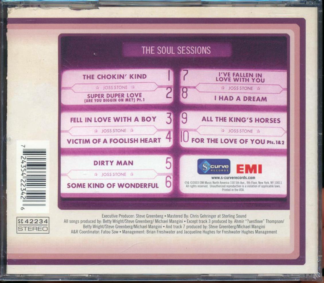 Joss Stone  - The Soul Sessions Music CD