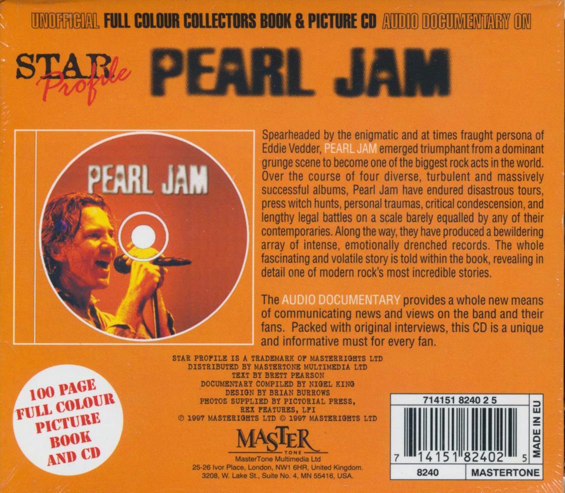 Pearl Jam  - Star Profiles Music CD