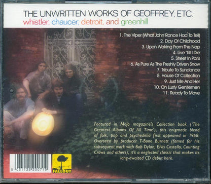 Whistler, Chaucer, Detroit, And Greenhill  - The Unwritten Works Of Geoffrey, Etc Music CD