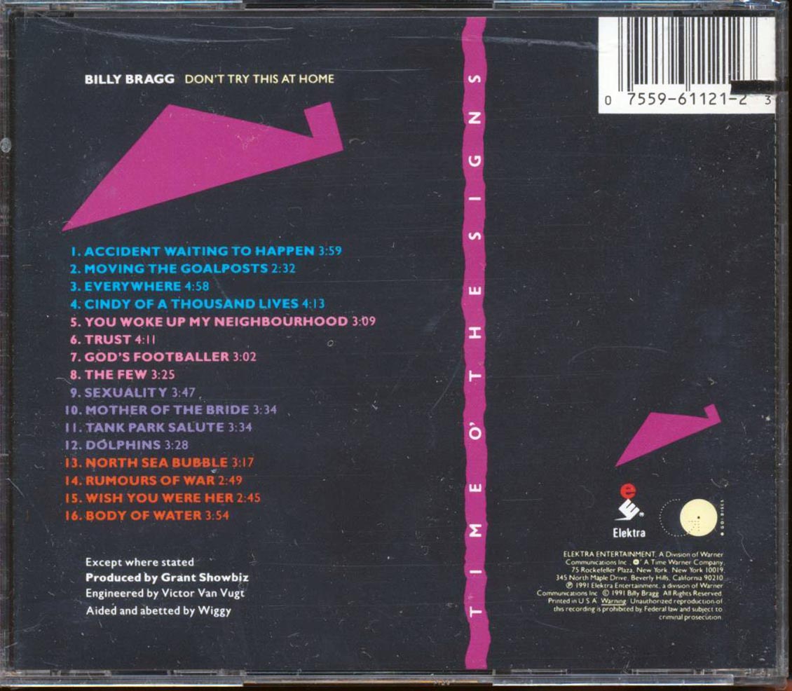 Billy Bragg  - Dont Try This At Home (marked/ltd stock) Music CD