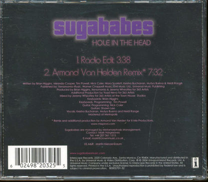 Sugababes  - Hole In The Head Music CD