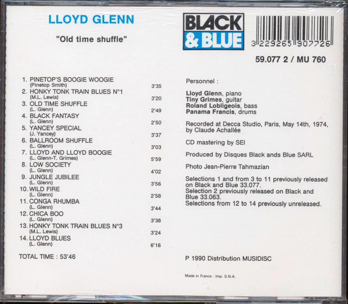 Lloyd Glenn - Old Time Shuffle Music CD