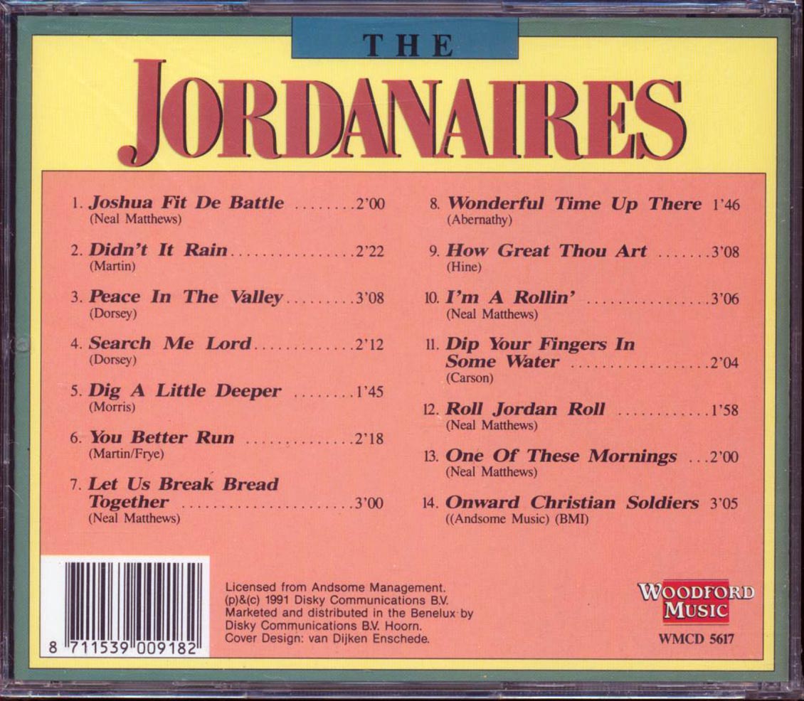 The Jordanaires  - Wonderful Time Music CD